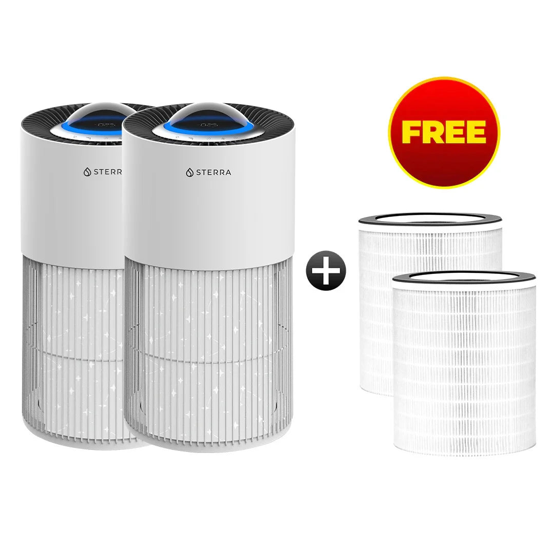 Sterra Breeze Pro™ True HEPA-14 Air Purifiers + Filters Bundle